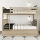 preview thumbnail 10 of 19, Scandinavian Twin Over Twin Bunk Bed With Twin-Size Trundle