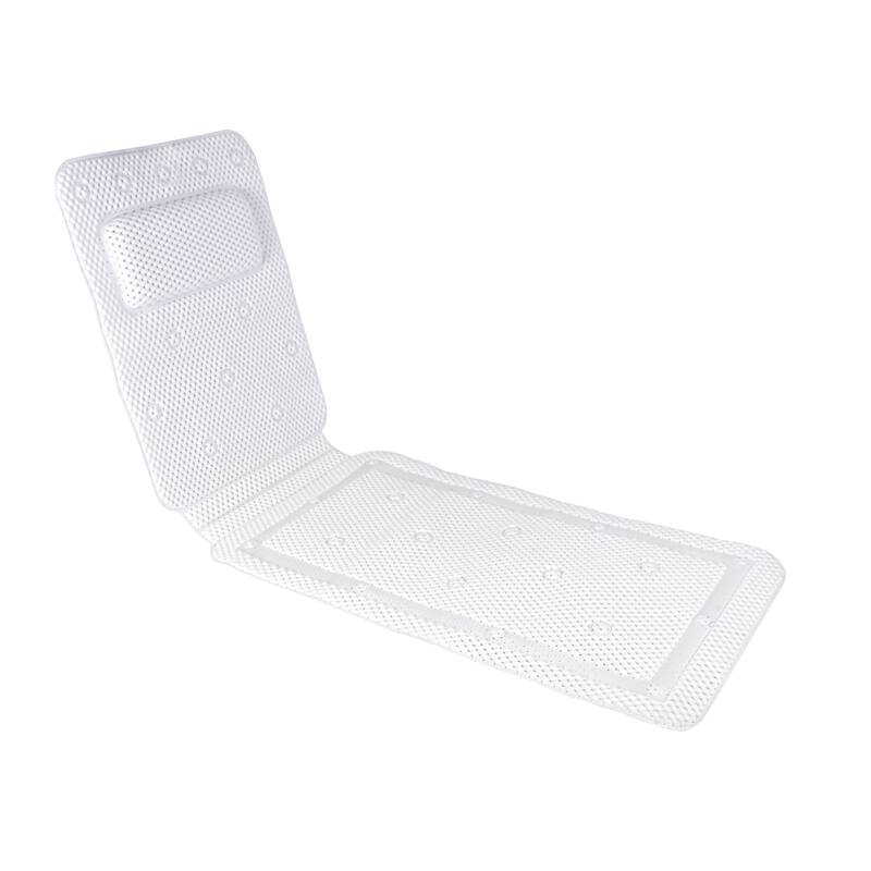 Kenney Cushioned Foam Spa Tub Mat, 14" W x 49" L - White