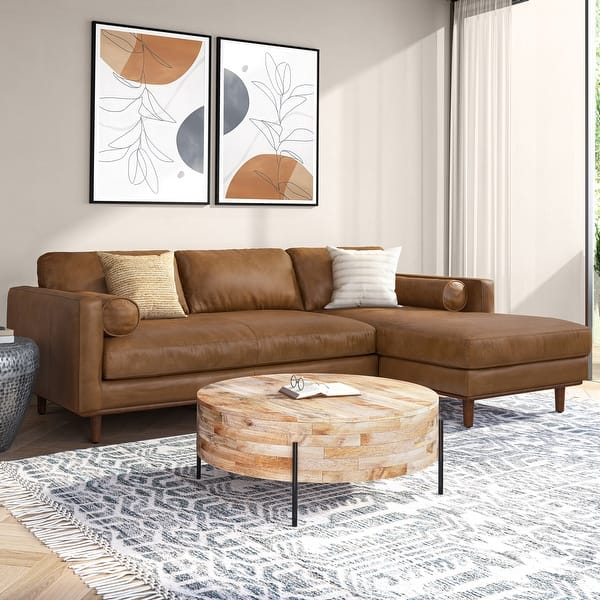 slide 2 of 24, WYNDENHALL Brixley Mid-Century102 inch Wide Sofa Caramel Brown