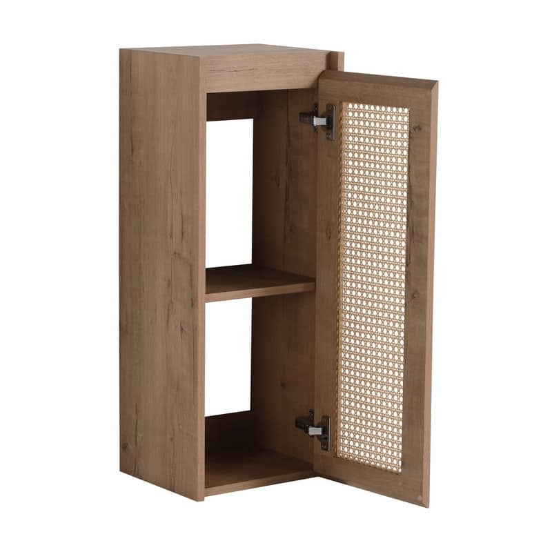 Bathroom Side Cabinet with Soft-Close Doors and Floating Mount Design.
