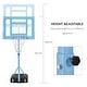 preview thumbnail 3 of 6, Soozier 63" - 70.75" H Adjustable Basketball Hoop and Base with Reinforced Rim & Net & Wheeled Water/Sand Base, Blue