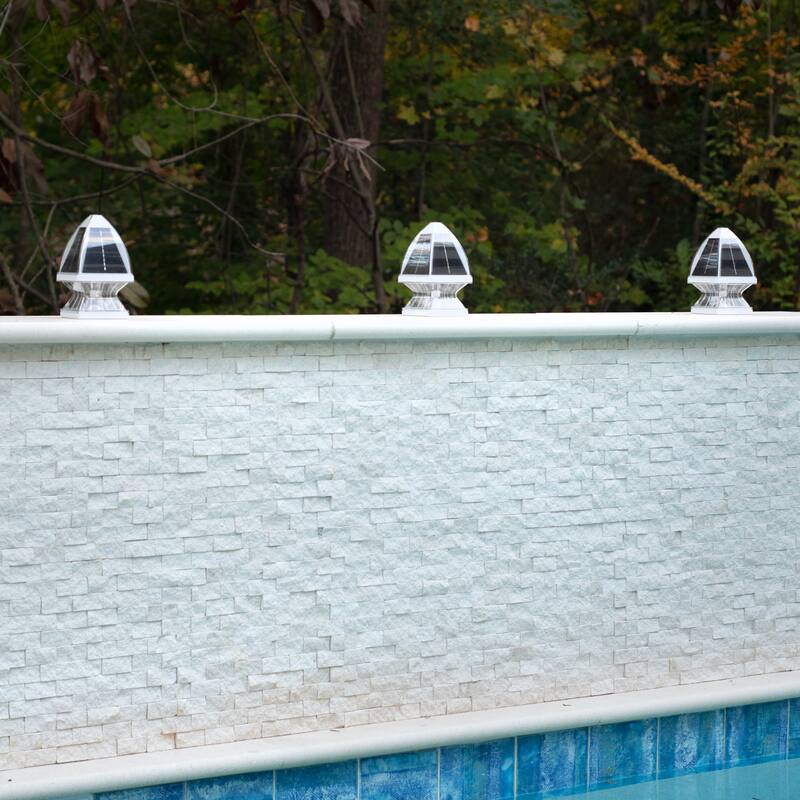 Gothic Solar LED Deck Post Cap Light with 2 Color Options (2-Pack)-DISCONTINUED