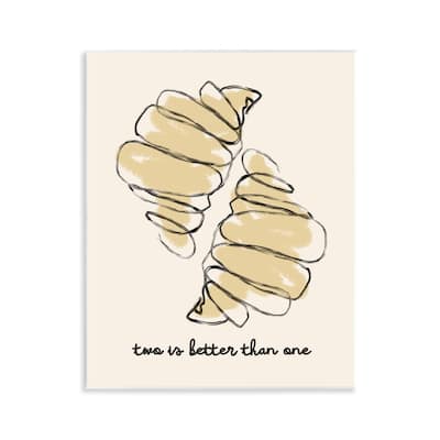 Stupell Croissants with French Phrase Wall Plaque Art Design By Lil' Rue