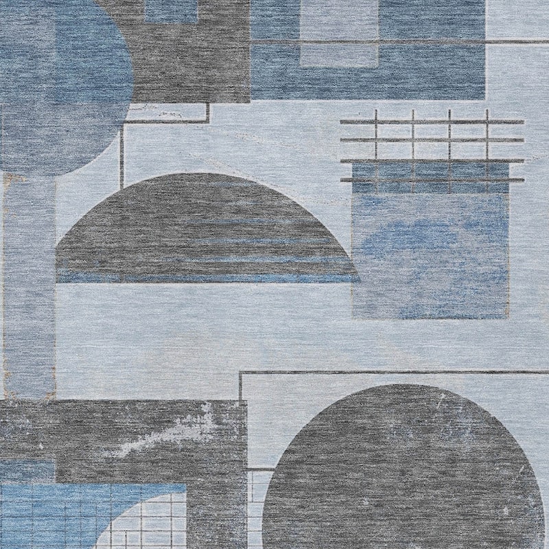 HomeRoots Geometric Modern Rectangle Outdoor Rug