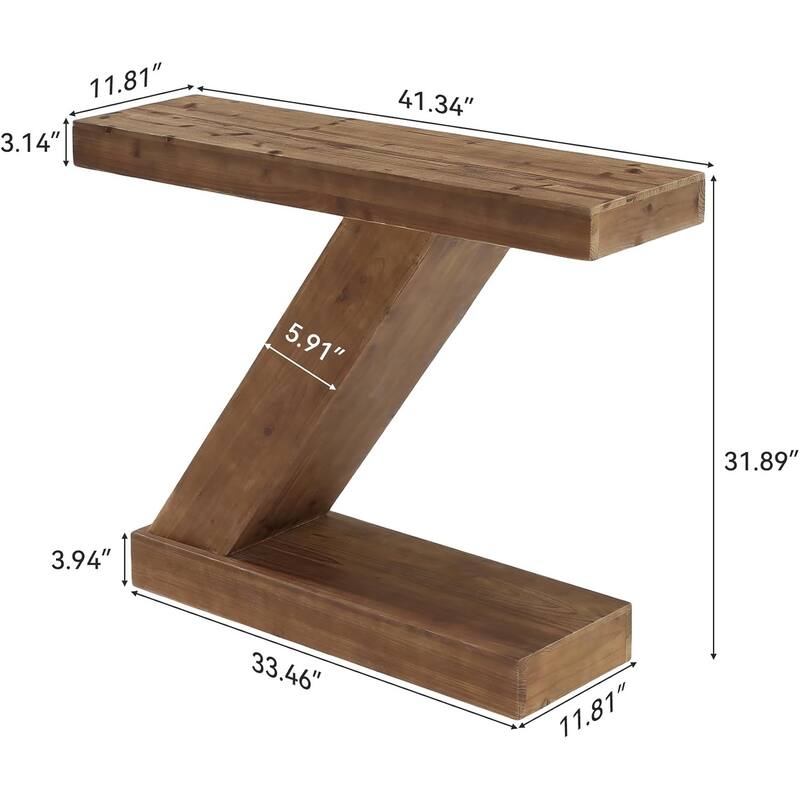 41.3" Console Table, Small Sofa Entryway Accent Table, Hallway Behind Sofa Table - 41.3" L × 11.8" W × 31.8" H