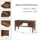 preview thumbnail 20 of 18, Seraf Transitional 56" Wooden Desk with Hidden Drawers and Concealed Cable Hole by HULALA HOME