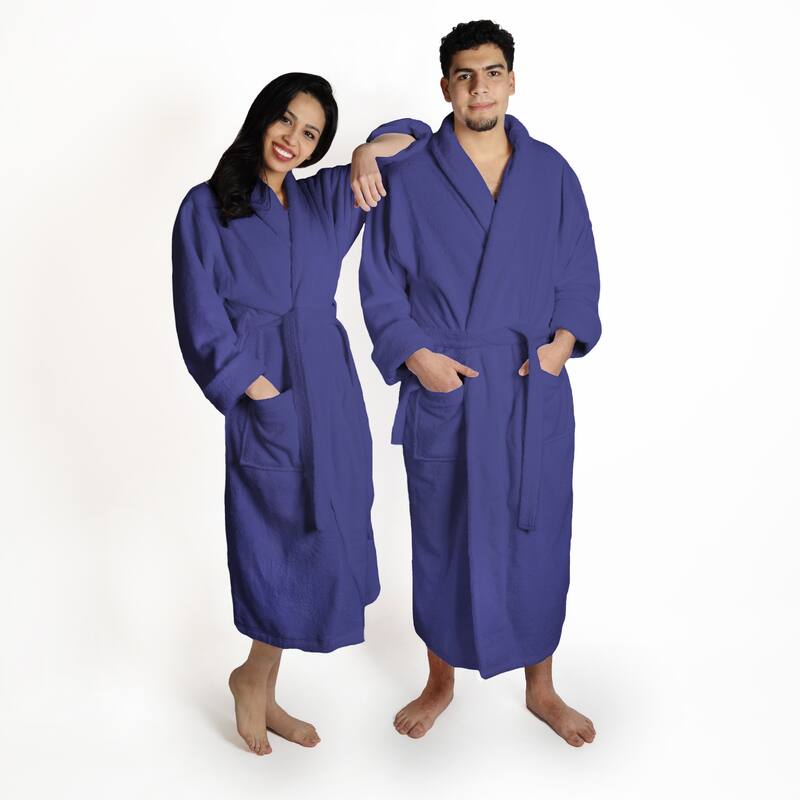 Superior Unisex Turkish Cotton Ultra-Soft Absorbent Long Bathrobe