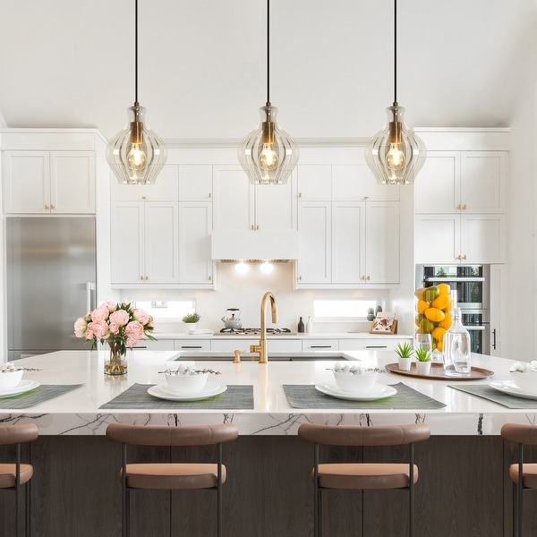 Fluted glass pendant light 2025