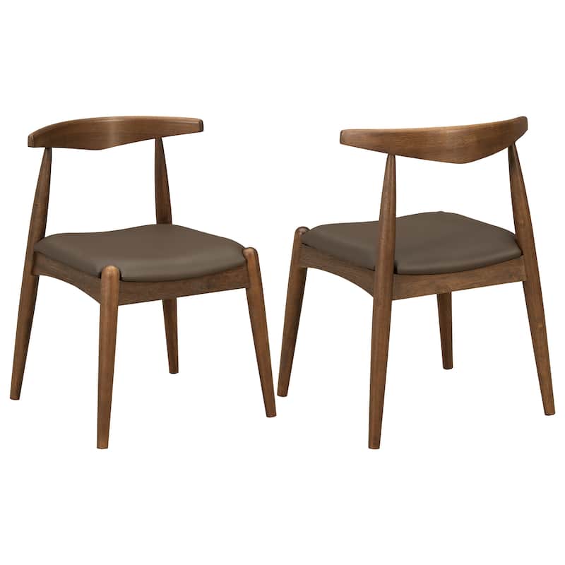 Christopher Knight Home - Walden Vintage Solid Wood Upholstered Dining Chair Set of 2 with Ergonomic Backrest