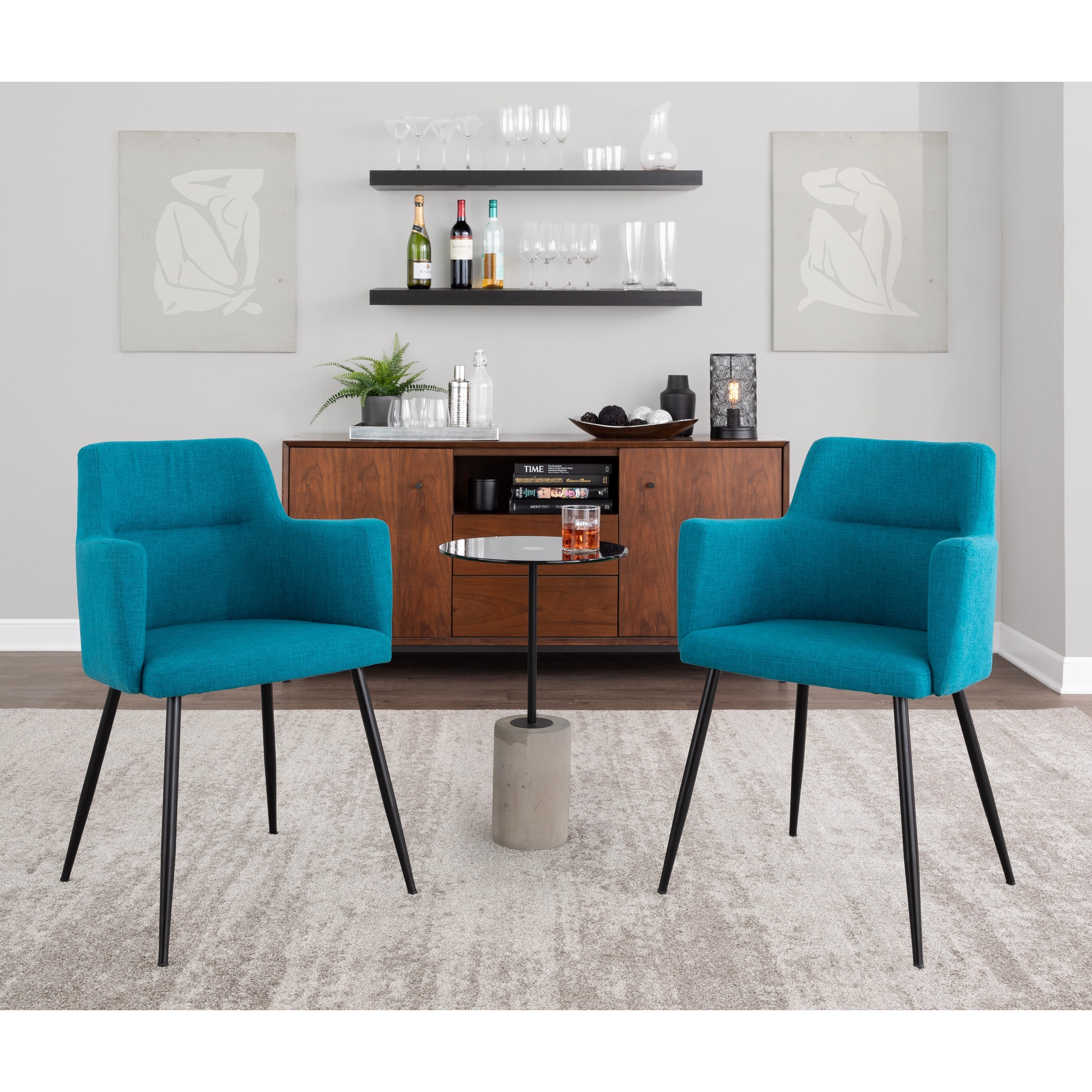 Carson Carrington Duved Contemporary Dining and Accent Chair Set
