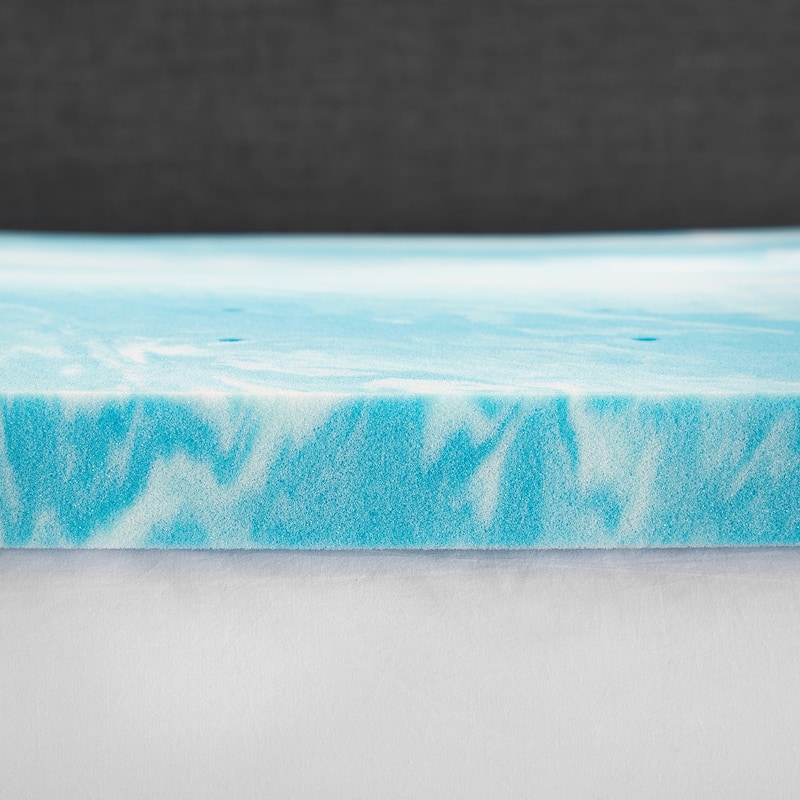 Bodipedic Cooling Gel Swirl Memory Foam Mattress Topper
