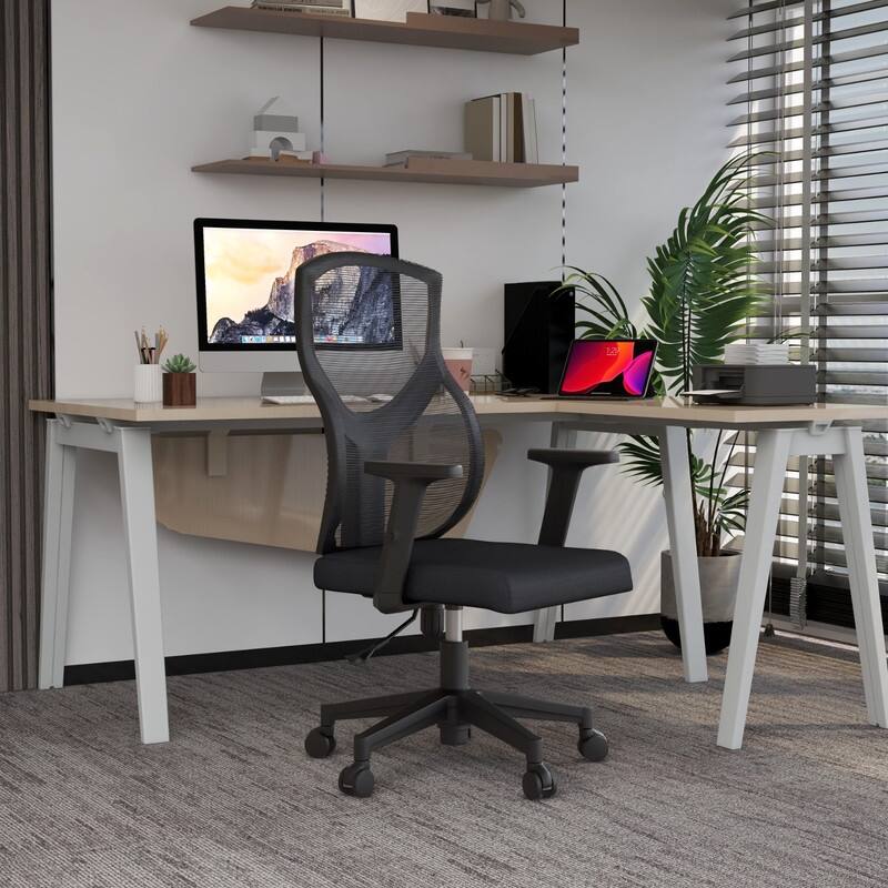 Glen Series Ergonomic Swivel Adjustable Mesh Executive Office Desk Chair with Lumbar Support, Arms, For Work or Home Office