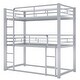 preview thumbnail 17 of 22, Metal Twin Size Triple Bunk Bed with Guardrails, Black