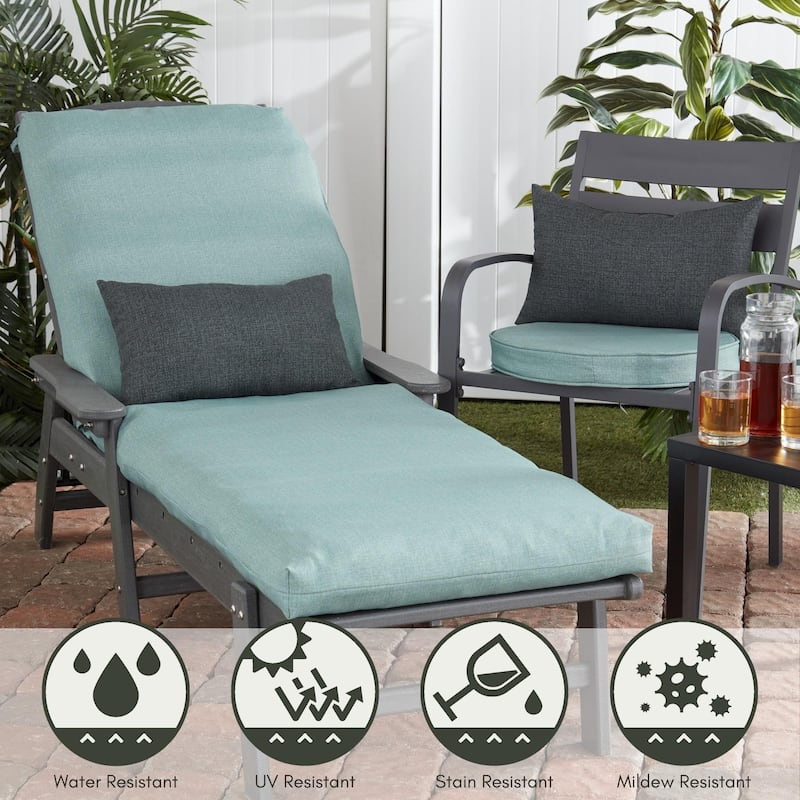 Greendale Home Fashions 18" Round Outdoor Chair Pad (Set of 2)