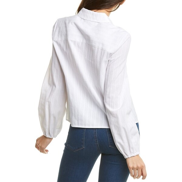White textured blouse clearance