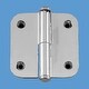 preview thumbnail 2 of 0, Chrome Plated Right Lift Off Hinge 2" Square Liftoff Radius with Stainless Steel Coin Tip and Hardware Renovators Supply