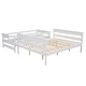 preview thumbnail 7 of 68, Wooden Bunk Bed with Ladder & Guardrails, Solid Wood Low Bunkbeds, can be Convertible into 2 Platform Bedframe