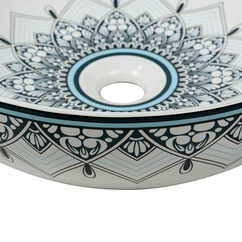 16" Round Artistic Ceramic Vessel Sink
