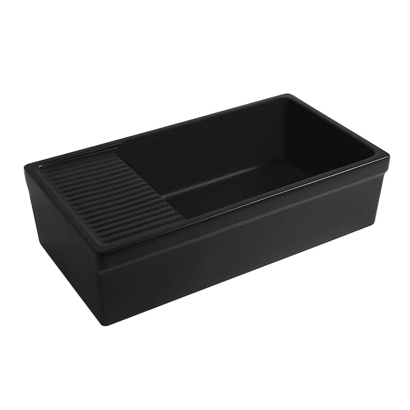 Whitehaus Quatro Alcove 36" Farmhouse Single Basin Fireclay Kitchen