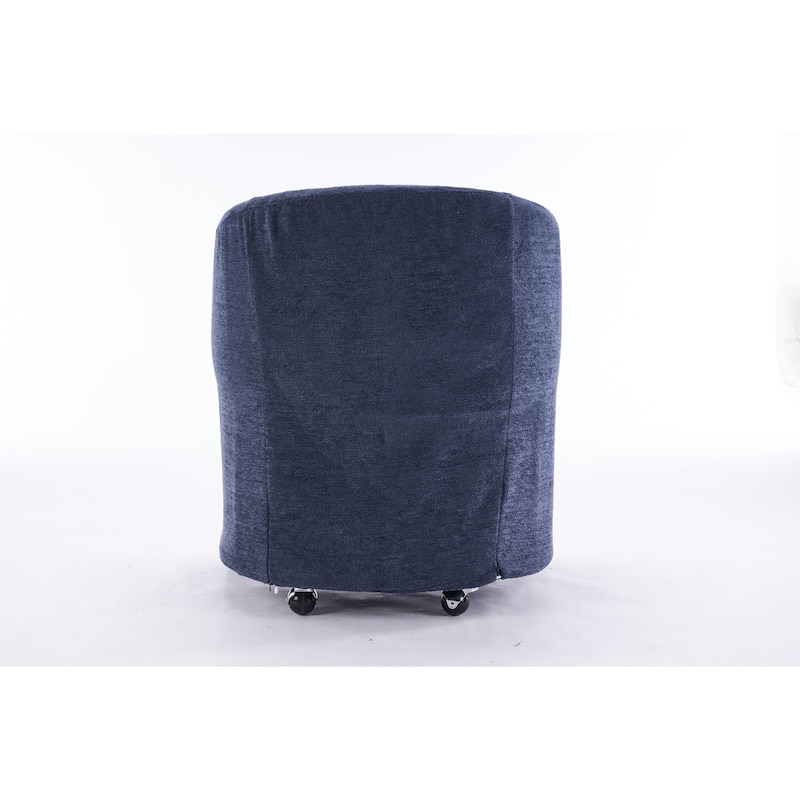 Upholstery Dining Armchair With Universal Wheels