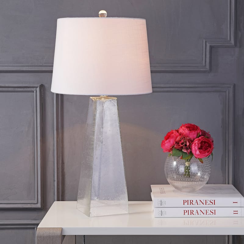 Aksel 28.5" Glass LED Table Lamp, Clear by JONATHAN Y