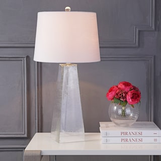 Aksel 28.5" Glass LED Table Lamp, Clear by JONATHAN  Y