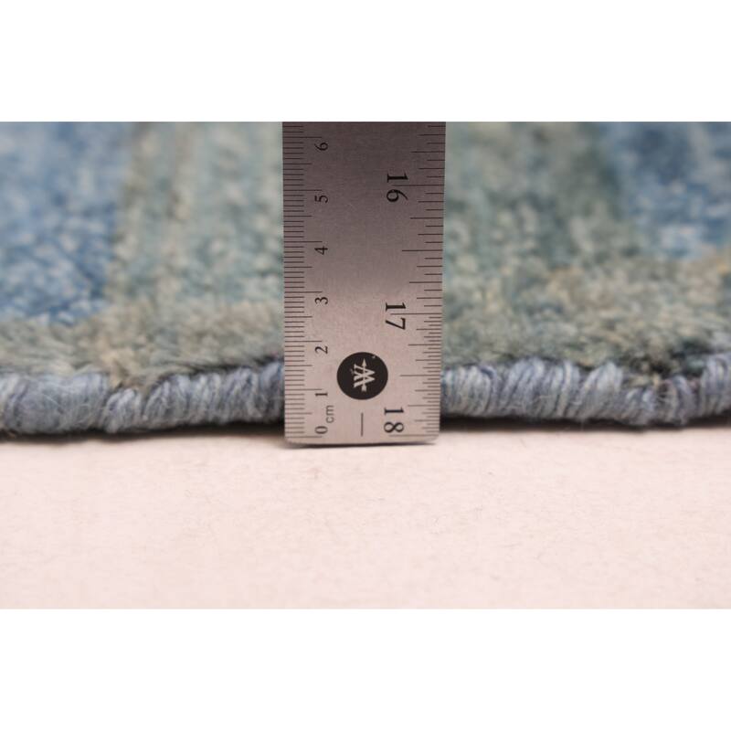 ECARPETGALLERY Hand-knotted Pak Finest Gabbeh Blue Wool Rug - 4'5 x 6'3