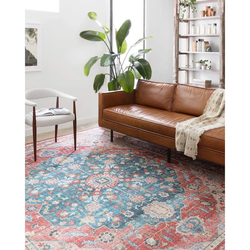Alexander Home Leanne Traditional Distressed Printed Area Rug - 2'3" x 3'9" - Runner/Rectangle