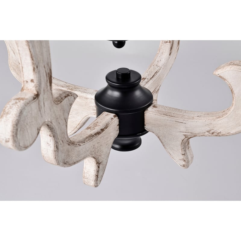 Biga 20 Inch Imitation Wood Candle Light Pendant Chandelier