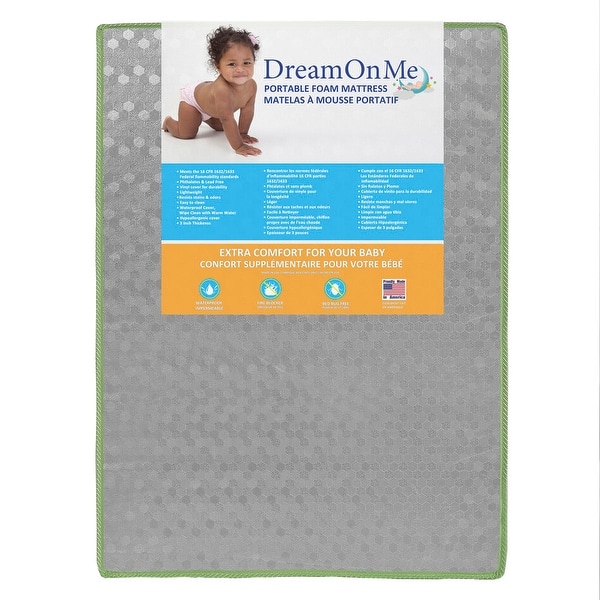 slide 2 of 5, Dream On Me Nimble Play Yard Mattress White