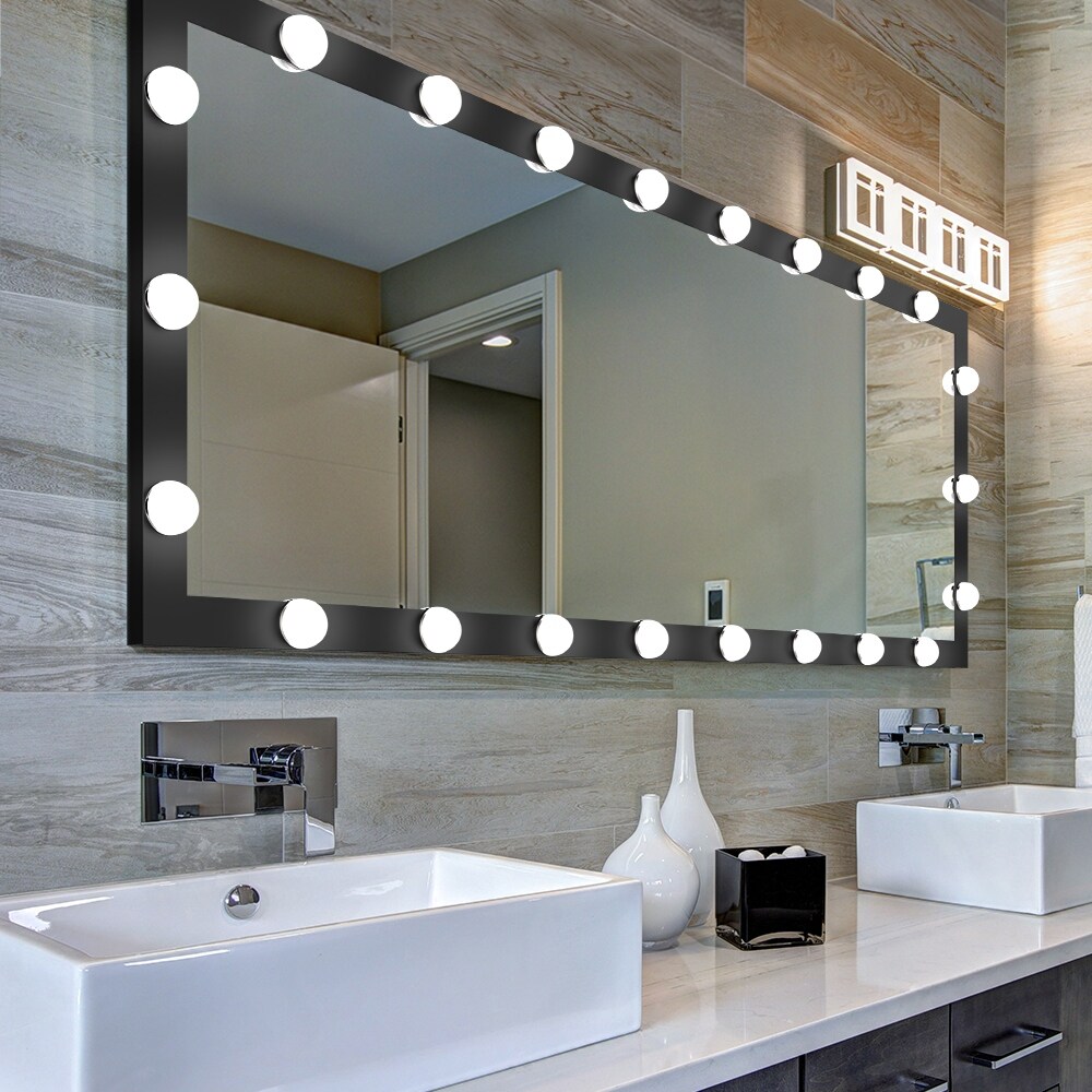 Modern Full Length Floor Wall Mirror With LED Light Bulbs - Bed Bath \u0026  Beyond - 36029643, image size:1000x1000