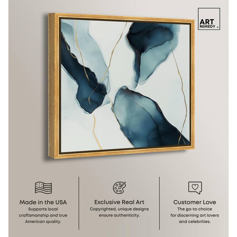 Cerulean Flow II Canvas by Art Remedy