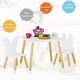 preview thumbnail 9 of 8, Kids Table with 2 Chairs Set 17.5"H for Boys, Girls,White
