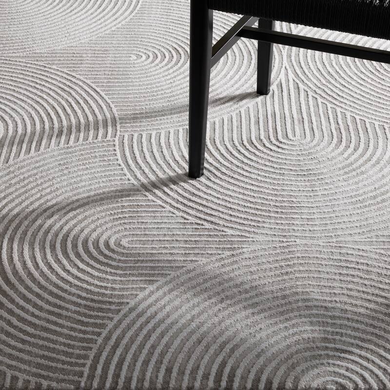 TOWN & COUNTRY LUXE Maya Soft Arches Neutral Indoor Area Rug with High-Low Texture