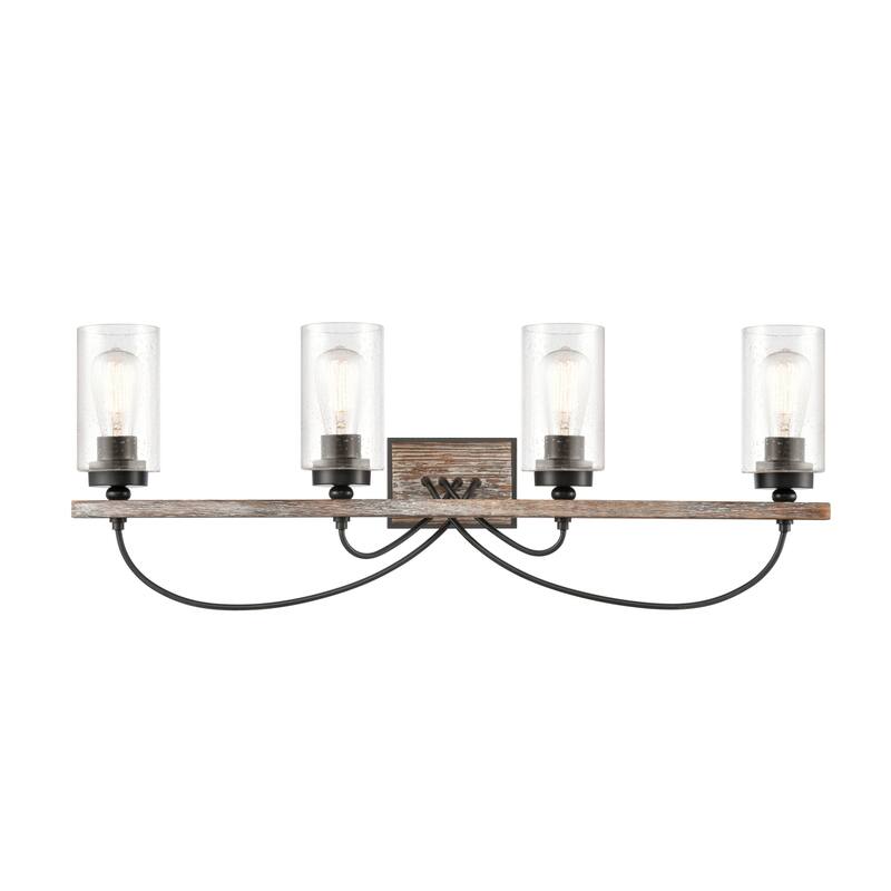 Innovations Lighting 442-4W-11-35 Paladin Vanity Paladin 4 Light 35" - Matte Black / Seedy