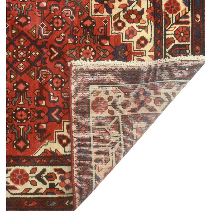 Fine Vintage Distressed Duncan Rust/Ivory Runner - 3'9" x 11'2"