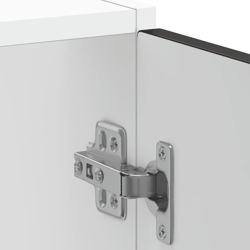 vidaXL Sink Base Cabinet Black Engineered Wood Medium Adjustable Feet - 18.1 x 23.6 x 32.1