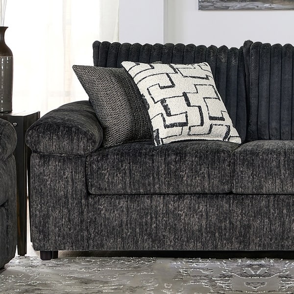 Roundhill Furniture Nason Wide Wale Corduroy Sofa and Loveseat Set
