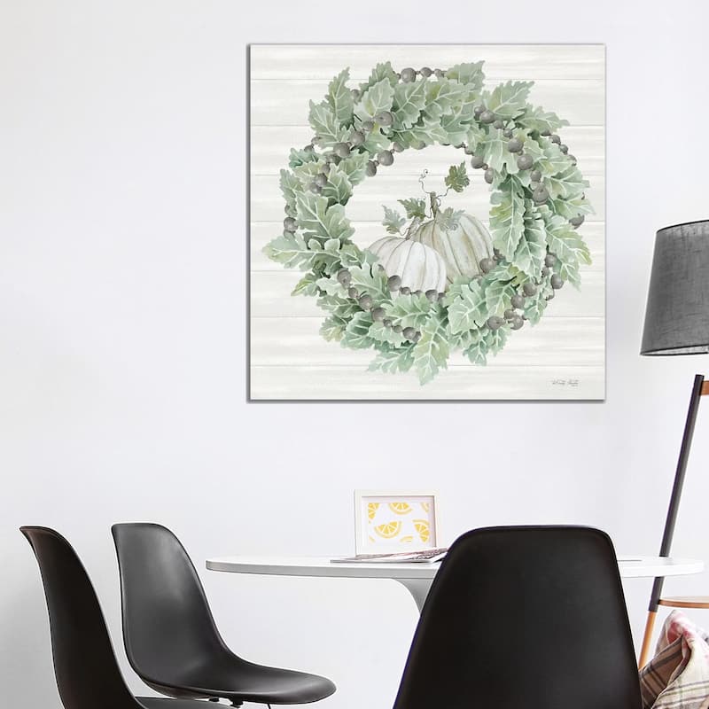 iCanvas "Pumpkin Wreath III" by Cindy Jacobs Canvas Print - 37x37x1.5