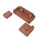 preview thumbnail 6 of 9, Vegan Leather 6-Piece Sectional Sofa