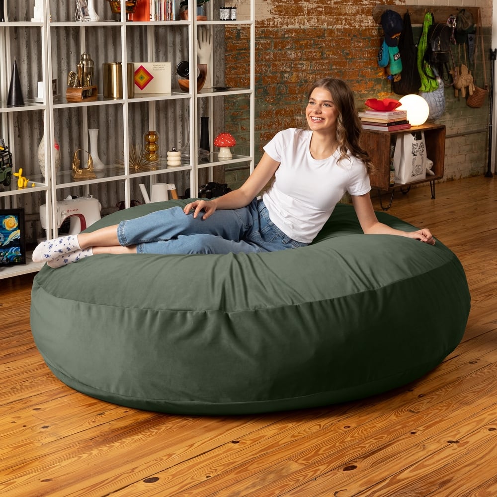 Jaxx Cocoon 6 Ft Giant Bean Bag Sofa and Lounger for Adults, Lush Velvet