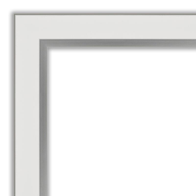 Amanti Art Eva Black Silver Narrow Framed Dry Erase Magnetic Board