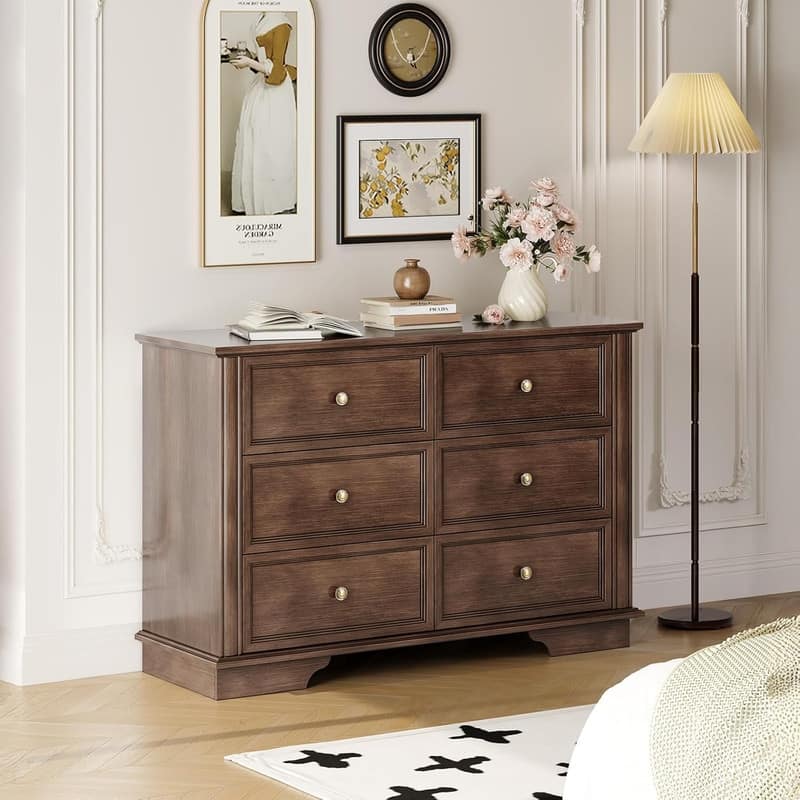 MDF Spray Paint Five-Drawer Cabinet (1Pc) - Brown