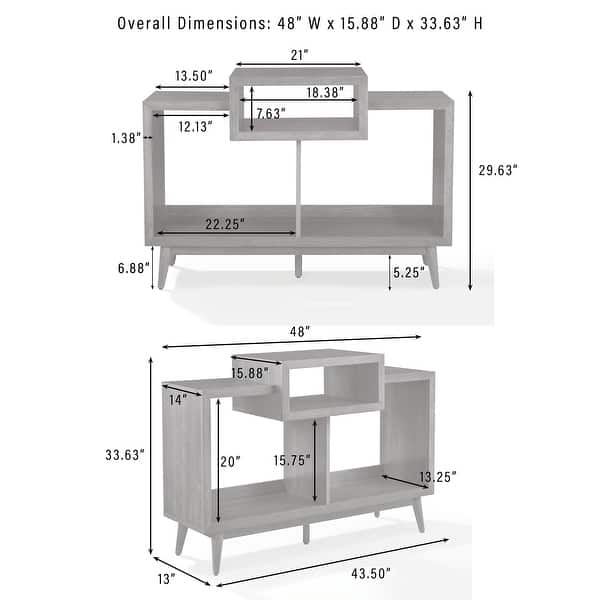 Crosley Nashville Medium Record Player Stand With Vinyl Storage