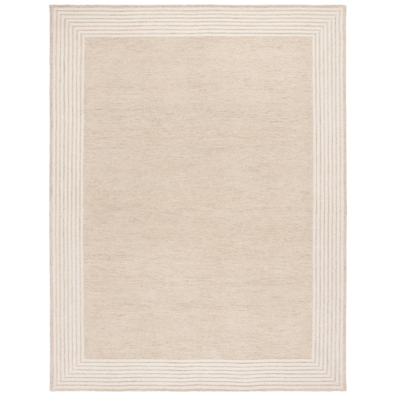 SAFAVIEH Handmade Ebony Cana Border Wool Rug