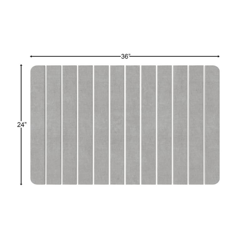 Quick-Dry Diatomite Stone Kitchen Large/Extra Large Floor Mat - 34" x 21" - Grey