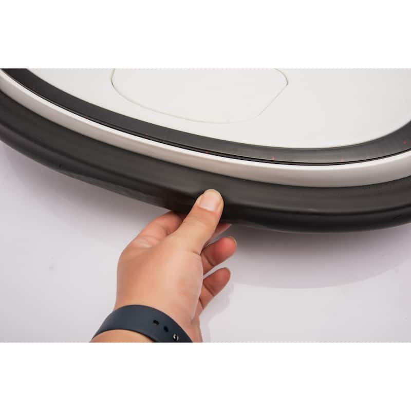 White Kids Bumper Car Ride-On Bumper Car with Remote Control, Battery Powered Electric Car with LED Lights