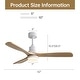 preview thumbnail 20 of 97, Sofucor 48/52 Inch Wood Ceiling Fan with Light and Remote/Smart App Voice Control, Dimmable Lights Included