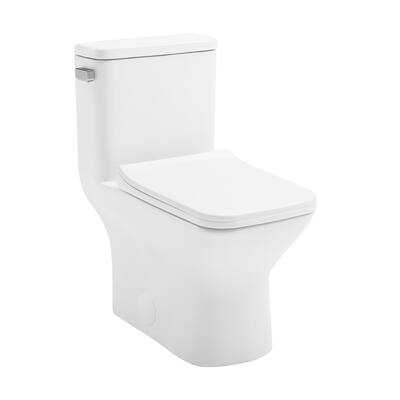 Charme One Piece Square Toilet Left Side Flush, 10" Rough-In 1.28 Gpf - 25.8" x 14.95" 29.95"
