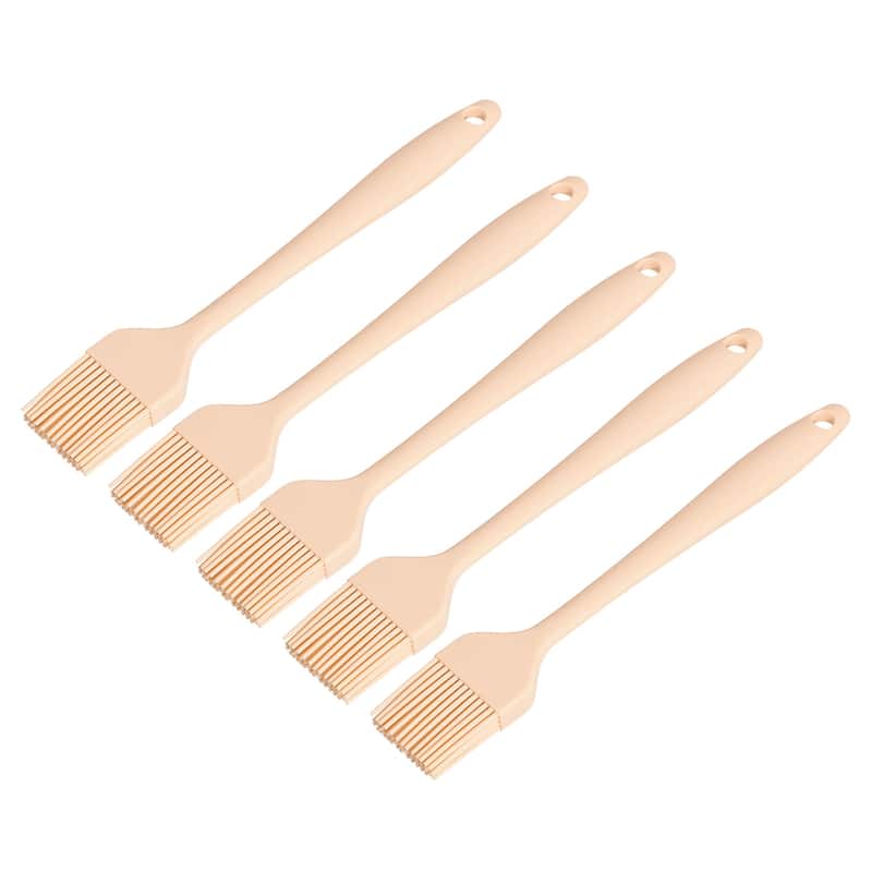 Basting Pastry Brush, 8” Silicone Flexible Brushes for Baking - Pink